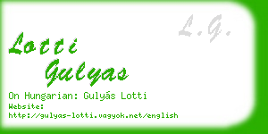 lotti gulyas business card